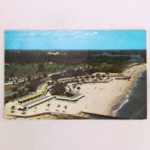 Cabana Club Boca Raton Hotel Florida 1950s Postcard 1956 FL PC Beach